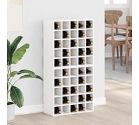 Kaloriko Lot de 2 étagères à vin blanches en pin massif 56 x 25 x 56 cm avec beaucoup d'espace de rangement pour salon, cuisine, fête, comme étagère à bouteilles et armoire de bar