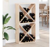 Kaloriko Lot de 2 étagères à vin en pin massif de couleur naturelle 62 x 25 x 62 cm avec grand espace de rangement, construction stable, idéal pour cuisine, salon, bar et fête