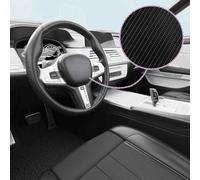 Kaloriko Lot de 2 films adhésifs 4D en PVC noir - 100 x 150 cm - Sans bulles - Extensibles et imperméables - Film de protection de peinture - Film teinté pour intérieur de voiture et moto