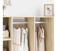 Kaloriko Lot de 2 tringles à vêtements en alliage d'aluminium argenté - 372 x 15 x 29 mm - Peu encombrant - Robustes et antidérapantes - Pour armoire, dressing, système de rangement infroissable