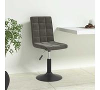 Kaloriko Lot de 6 chaises de salle à manger pivotantes en velours gris foncé avec accoudoirs et vérin à gaz, 40 x 52 x 78-93 cm, structure en acier, assise confortable pour cuisine, salle à manger