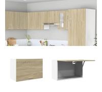 Kaloriko Lyon Armoire suspendue en chêne Sonoma 60 x 31 x 40 cm avec espace de rangement et porte pour cuisine et garde-manger peu encombrant avec étagère pour le rangement et l'ordre
