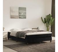 Kaloriko Matelas à Ressorts ensachés 140x190x20 cm en Velours Noir, Mousse Confortable, Soutien Moyen Ferme, Respirant, pour lit Chambre Adulte Dos et Sommeil paisible