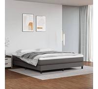 Kaloriko Matelas à Ressorts ensachés 180x200x20 cm, Similicuir Gris et Blanc, Soutien Ferme Moyen, Mousse Confortable, Respirant, Ergonomique, Confort pour Chambre Adulte et Sommeil paisible