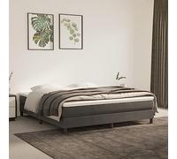 Kaloriko Matelas à Ressorts ensachés Gris foncé 160x200x20 cm, Velours 100% Polyester, Mousse Confortable, fermeté Moyenne, lit Adulte, Soutien du Dos, Sommeil Respirant