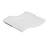 Kaloriko Matelas Mousse 200 x 200 x 16 cm moyennement Doux, Respirant, réversible, Tissu Polyester Blanc et Gris, Confort pour Chambre Adulte, Soutien régulier pour Sommeil paisible