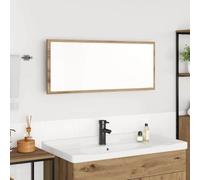 Kaloriko Miroir chêne Artisanal Mural 90 x 8,5 x 37 cm Bois d'ingénierie avec éclairage LED, Alimentation USB, Miroir Plan Durable pour Salle de Bain, Meuble lavabo, Armoire, Rangement, Toilette