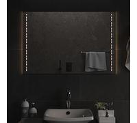 Kaloriko Miroir de Salle de Bain à LED 60 x 90 cm en Verre, IP65, Alimentation USB 5 V, Installation Murale Verticale ou Horizontale, éclairage pour Maquillage et Rasage intérieur Maison
