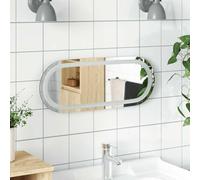 Kaloriko Miroir de Salle de Bain à LED Ovale 50 x 20 cm en Verre, IP65 avec câble USB 1,5 m et 3 Crochets, pour Bain Chambre Salon Couloir entrée Dressing, décoration Murale Lumineuse