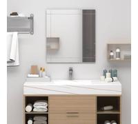 Kaloriko Miroir Mural en Verre 100 x 60 cm, épaisseur 5 mm, Miroir Glace pour Decoration Interieur, Bain Chambre Salon Couloir Entree, Montage Mural Facile, Finition epuree