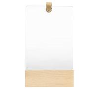 Kaloriko Miroir Mural rectangulaire en Bois de pin Massif 23 x 39,5 x 6 cm, Verre, étagère de Rangement, Style Naturel pour Salle de Bain Couloir entrée Maison Appartement