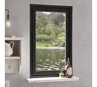 Kaloriko Moustiquaire magnétique avec bande et cadre autocollant Anthracite 80 x 140 cm Découpable pour fenêtre, porte de balcon, porte de terrasse sans perçage
