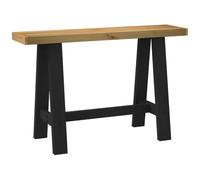 Kaloriko Noain Table console avec pieds en forme de A en pin massif 120 x 30 x 75 cm Table d'appoint étroite pour couloir, salon, couloir, peu encombrante, avec charme naturel et surface de rangement
