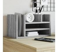 Kaloriko Organiseur de bureau gris Sonoma - 44,5 x 24 x 25 cm - Avec 6 compartiments - Peu encombrant - Empilable - Pour bureau, bureau à domicile, classement des dossiers et documents