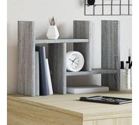 Kaloriko Organiseur de bureau gris Sonoma en bois 34,5 x 15,5 x 35,5 cm avec compartiment rotatif pour étagère, classeur, stylos, intercalaires et papier pour le bureau, la maison, l'école