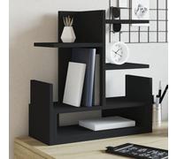 Kaloriko Organiseur de bureau noir en bois de 49 x 20 x 52,5 cm, empilable et peu encombrant, avec compartiments pour fichiers, dossiers, stylos et documents, idéal pour le bureau, le bureau à