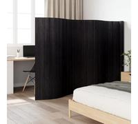 Kaloriko Paravent en bambou noir - 600 cm de largeur x 165 cm de hauteur - Autonome - Pliable - Brise-vue - Paravent séparateur - Pour chambre à coucher, salon, bureau