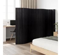 Kaloriko Paravent en bambou noir 800 cm de largeur 165 cm de hauteur - Séparateur de pièce autoportant, pliable, opaque, pour chambre à coucher, salon, bureau, séparation élégante