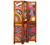 Kaloriko Paravent en bois d'acacia massif - Marron miel - 105 x 1,5 x 160 cm - Pliable - Pour salon, chambre à coucher, bureau, brise-vue et séparation de pièce