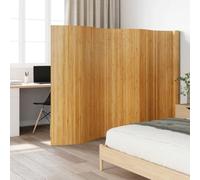 Kaloriko Paravent naturel en bambou, largeur 600 cm, hauteur 165 cm, pliable, comme séparateur de pièce, brise-vue et cloison pour chambre à coucher, salon, bureau, intérieur