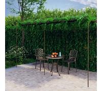Kaloriko Pergola de Jardin Marron Antique en Fer forgé 6 x 3 x 2,5 m Arche Treillage tonnelle gloriette portique pour Plante grimpante Rosier Lierre Vigne Fleur ombrage terrasse Patio Cour