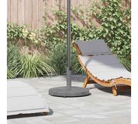Kaloriko Pied de Parasol Aspect Bois Gris foncé, Base lestée 48 x 48 x 32 cm avec roulettes, Support pour Parasol déporté, Droit ou Croix, Jardin terrasse Balcon Piscine