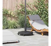 Kaloriko Pied de Parasol Gris foncé avec Roues, Socle lesté 48 x 48 x 32 cm, Acier pour Jardin terrasse Balcon Patio, Support Stable pour Parasol Droit et déporté en extérieur
