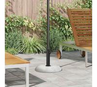 Kaloriko Pied de Parasol Rond Gris Clair en béton 20,9 kg, Support lesté roulable pour Jardin terrasse Balcon Patio Plage extérieur, stabilité Face au Vent et Ombre Durable