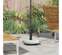Kaloriko Pied Socle Base Support Dalle Parasol Gris Clair en béton Rond 21 kg, Roulette roulable, 45 x 45 x 40 cm pour Jardin terrasse Balcon Plage Patio, stabilisateur extérieur Vent Soleil