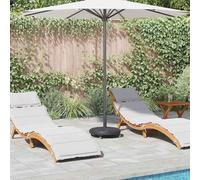 Kaloriko Pied Socle Base Support Dalle Parasol Noir Art déco en Fer Ø 45 x 39,5 cm, Lest béton, 4 roulettes avec Freins, extérieur Jardin terrasse Balcon Piscine Patio