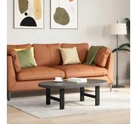 Kaloriko Pieds de Table Basse Noirs 2 pièces, 50 x 30 31 cm, Acier thermolaqué, Pied Table réglable avec vis et Patin, Base carrée pour Salon, Meuble Moderne Durable