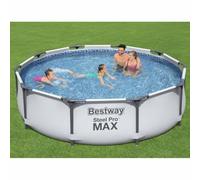 Kaloriko Piscine Tubulaire autoportée Bestway Steel Pro Max 305 x 76 cm Bassin Rond en Acier Tritech, capacité 4 678 L, Pompe de Filtration 1 249 L h, Jardin terrasse été