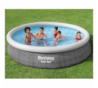 Kaloriko Piscine Tubulaire autoportée Ronde Bestway 366 x 76 cm, Bassin Hors Sol avec Pompe de Filtration, capacité 5 377 L, Installation en 10 Minutes pour Jardin terrasse été Famille