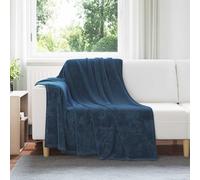 Kaloriko Plaid jeté Bleu Marine en Toison 150 x 200 cm, Couverture Polaire légère 260 g/m² pour canapé Fauteuil Chambre Salon, déco cocooning Hiver Voyage Confort Doux et Entretien Facile
