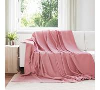 Kaloriko Plaid jeté Rose 270 x 240 cm en Toison, Couverture Polaire légère 140 g m², décor pour canapé Chambre Salon, Doux, Moelleux, Chaud, Entretien Facile, pour intérieur cocooning