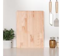 Kaloriko Planche à découper Bloc en Bois de hêtre Massif Non traité 40 x 30 x 4 cm, Planche Billot pour Cuisine, hacher, trancher, Servir Fromage, Viande, Pain, Plateau de présentation