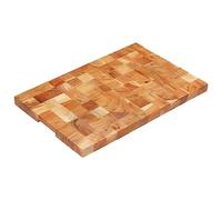 Kaloriko Planche à découper en Bois d'acacia Massif 60 x 40 x 3,8 cm, Bloc de Cuisine avec rigole jus, rainure Doigt, Servir et préparation pour Viande Pain Fromage légumes Fruits charcuterie