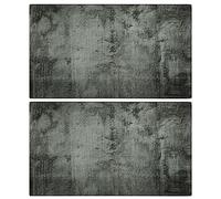 Kaloriko Planches à découper 2 pièces Motif béton en Verre trempé, 52 x 30 cm, 5 mm, Plateau de Service, Plan de Travail, Cuisine, pour trancher, hacher, Servir, protéger Table et Plaque de Cuisson