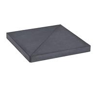 Kaloriko Plaque de Poids de Parasol Noir en Granit carré 15 kg, Pied Socle Base Support Dalle pour Parasol de Jardin terrasse Balcon Plage extérieur, stabilisateur Contre Le Vent et Lest Solide