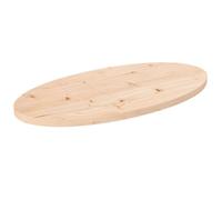 Kaloriko Plateau de table ovale en pin massif naturel 70 x 35 x 2,5 cm planche polyvalente pour bureau, cuisine, salon, intérieur et extérieur, surface bois pour bricolage, remplacement et support