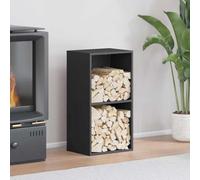 Kaloriko Portant de Bois Chauffage Noir en Acier laminé à Froid 40 x 30 x 75 cm, 60 kg, Rangement Bois buche Granule Pellet Chauffage feu cheminee poele Interieur Exterieur Hiver