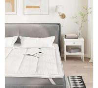 Kaloriko Protège Matelas alese Blanche 160x220 cm, Housse matelassée Respirante en Microfibre Polyester, Drap Protection avec élastiques, Lavable en Machine pour Chambre Adulte Enfant Bebe lit