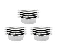 Kaloriko Récipients Gastronorm 12 pcs GN 1/6 65 mm en Acier Inoxydable, bac Recipient cuve Plateau Insert gastronorme pour Bain Marie, Maintien Temperature, Service Traiteur, Buffet Cuisine