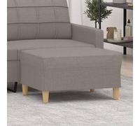 Kaloriko Repose-pieds en tissu taupe 70 x 55 x 41 cm avec rembourrage en mousse pour salon, canapé, siège confortable et repose-pieds au design moderne
