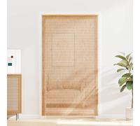 Kaloriko Rideau de Porte Contre Insectes en Bambou Marron 120 x 220 cm avec Barre en Bois, moustiquaire fenetre et Filet Anti Insecte pour Chambre Salon Cuisine Interieur Exterieur Ventilation aerer