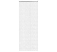 Kaloriko Rideau de porte en aluminium avec chaînes - 80 x 212 cm - Argenté - Moustiquaire pour porte de balcon et de terrasse - Découpable - Autocollant sans montage