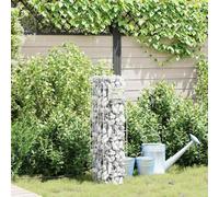 Kaloriko Robinet Gabion argenté en Acier Inoxydable 25 x 25 x 100 cm, pour arrosage Irrigation Tuyau asperseur Goutte Pistolet programmateur raccord Jardin extérieur résistant aux intempéries