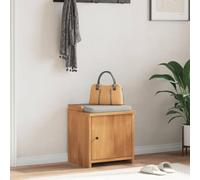 Kaloriko Sandnes Banc de couloir 45 x 40 x 50 cm en bois massif de pin avec espace de rangement, banc et couvercle rabattable, penderie pour couloir et couloir, coffre en bois avec compartiment