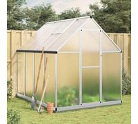 Kaloriko Serre avec cadre de fondation en aluminium 224 x 169 x 202 cm, plaques en polycarbonate résistantes aux UV, surface de culture de 3,79 m², résistante aux intempéries et au vent, pour jardin