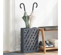 Kaloriko Support de parasol anthracite en acier - 28 x 12 x 41 cm - Support de parasol moderne pour entrée, couloir, bureau, rangement peu encombrant avec bac d'égouttement et support stable